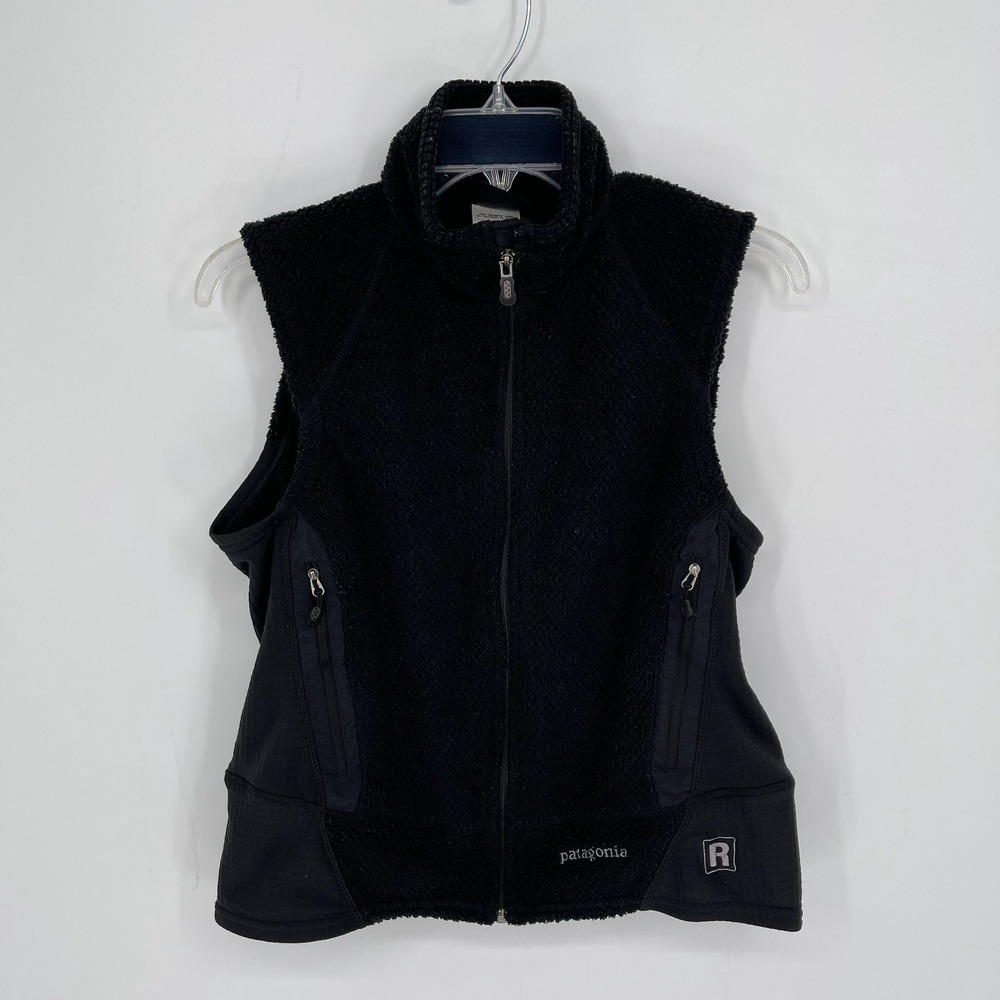 Patagonia Women's Black Regulator R2 Full Zip Fleece Vest Size Medium